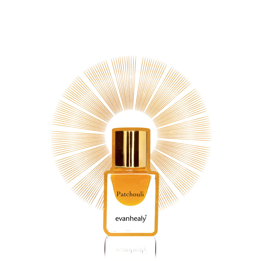 evanhealy patchouli essential oil perfume fragrance gilded graphic