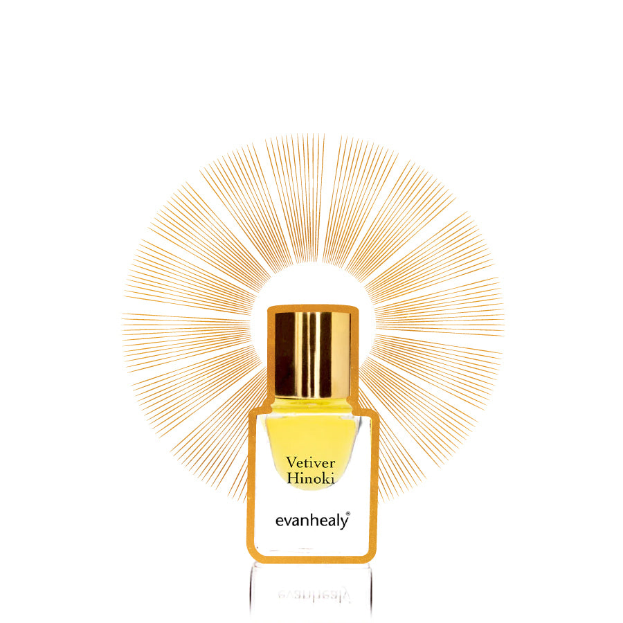evanhealy vetiver hinoki essential oil perfume fragrance gilded graphic