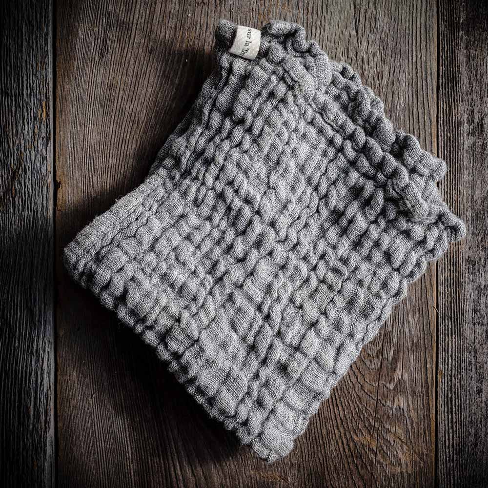 double gauze linen face wash cloth