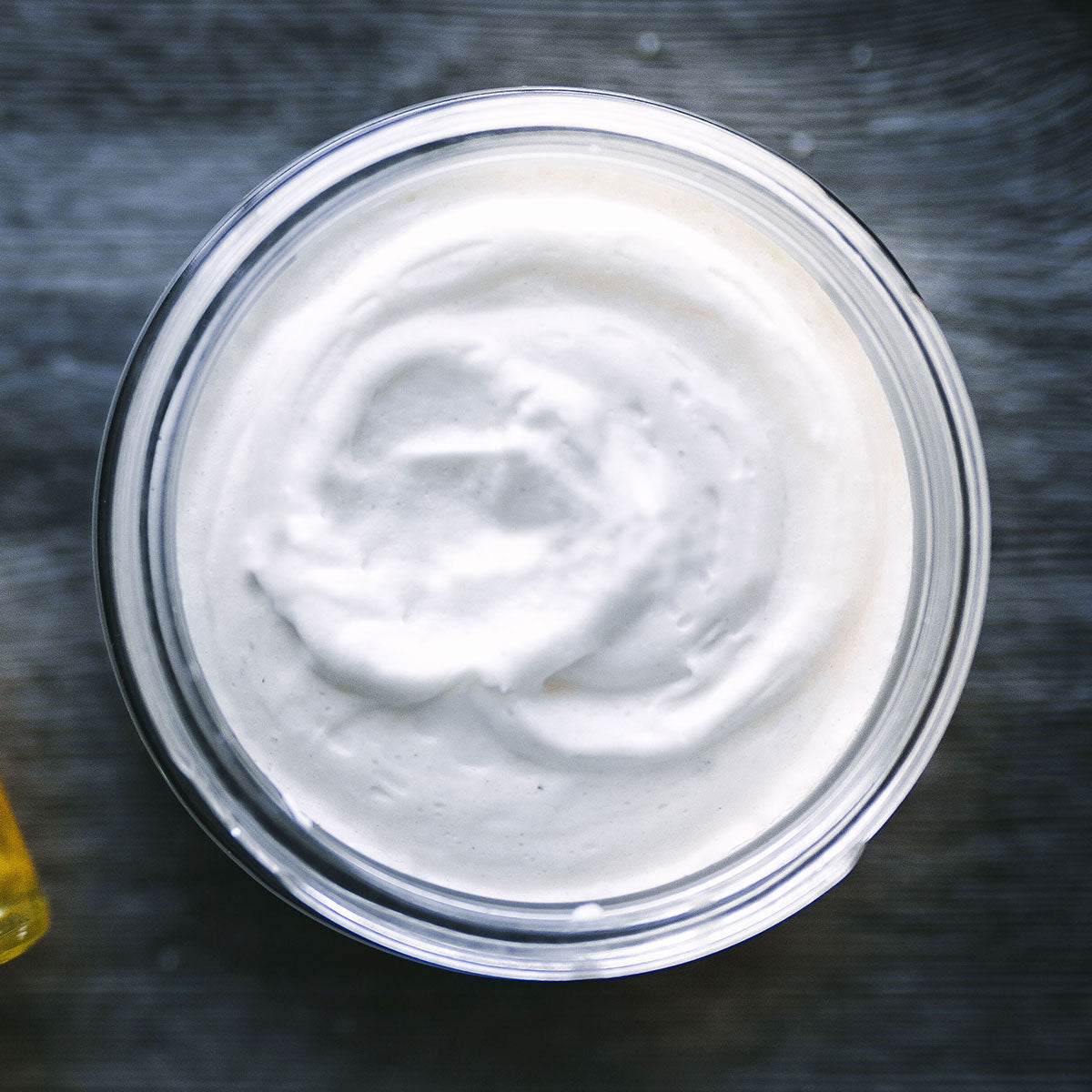 aerial view of shea butter body moisturizer texture