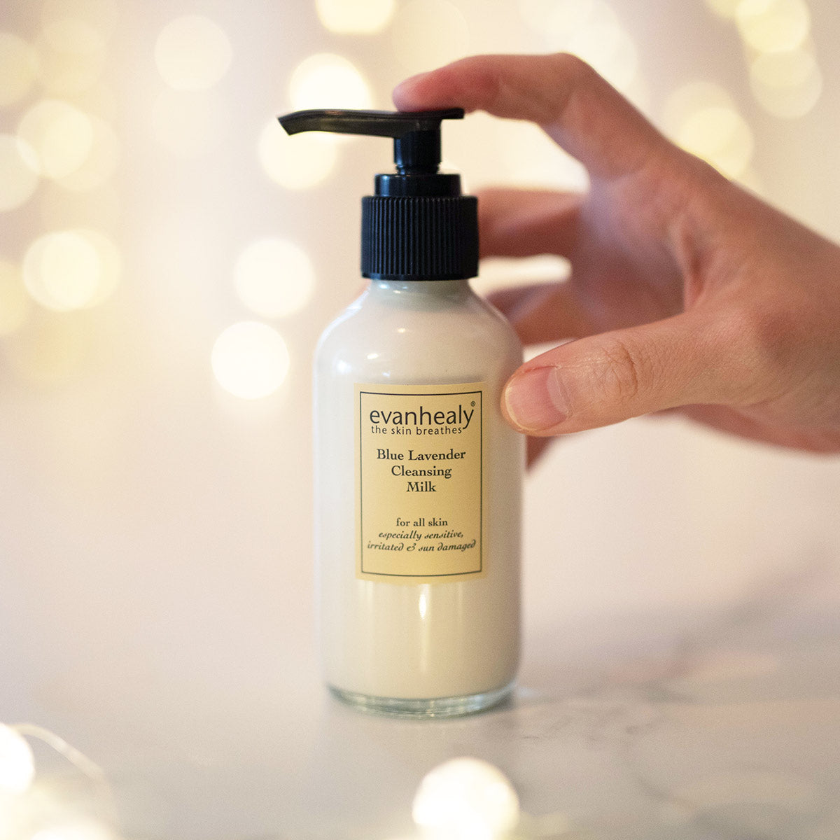 size in hand blue lavender cleansing milk cleanser for all skin