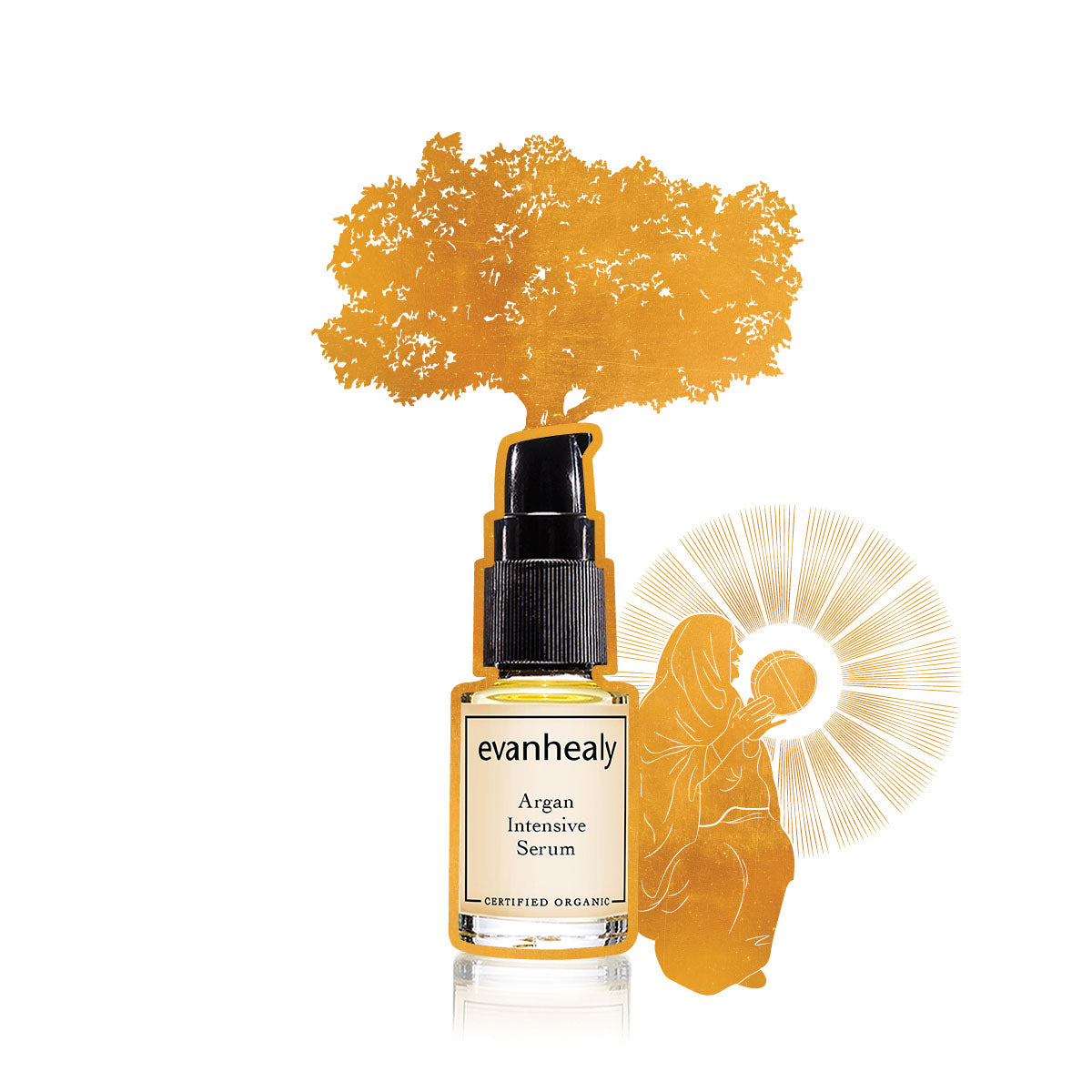 argan intensive facial oil serum gilded graphic