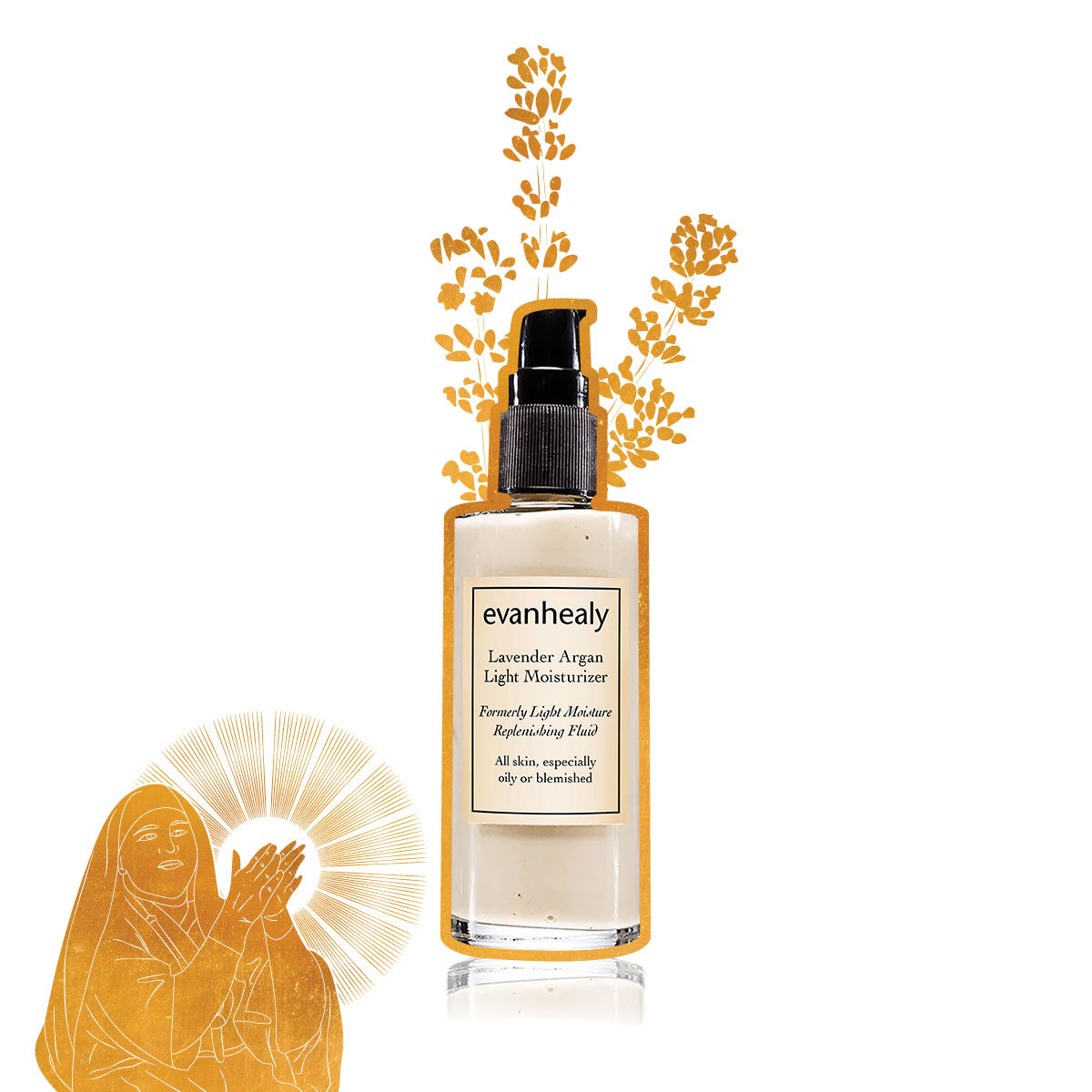 evanhealy lavender argan light facial moisturizer for face gilded graphic