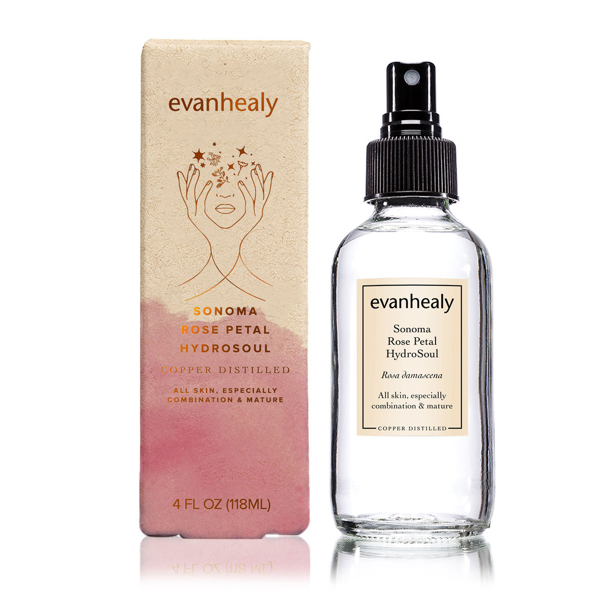 sonoma rose petal hydrosol facial toner water with box