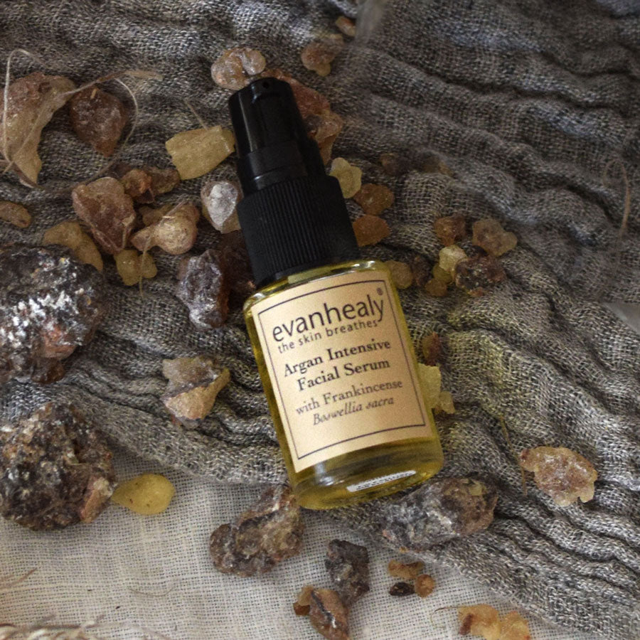 argan oil serum with frankincense resin