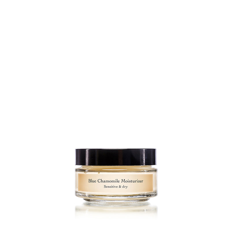 blue chamomile moisturizer for face white background