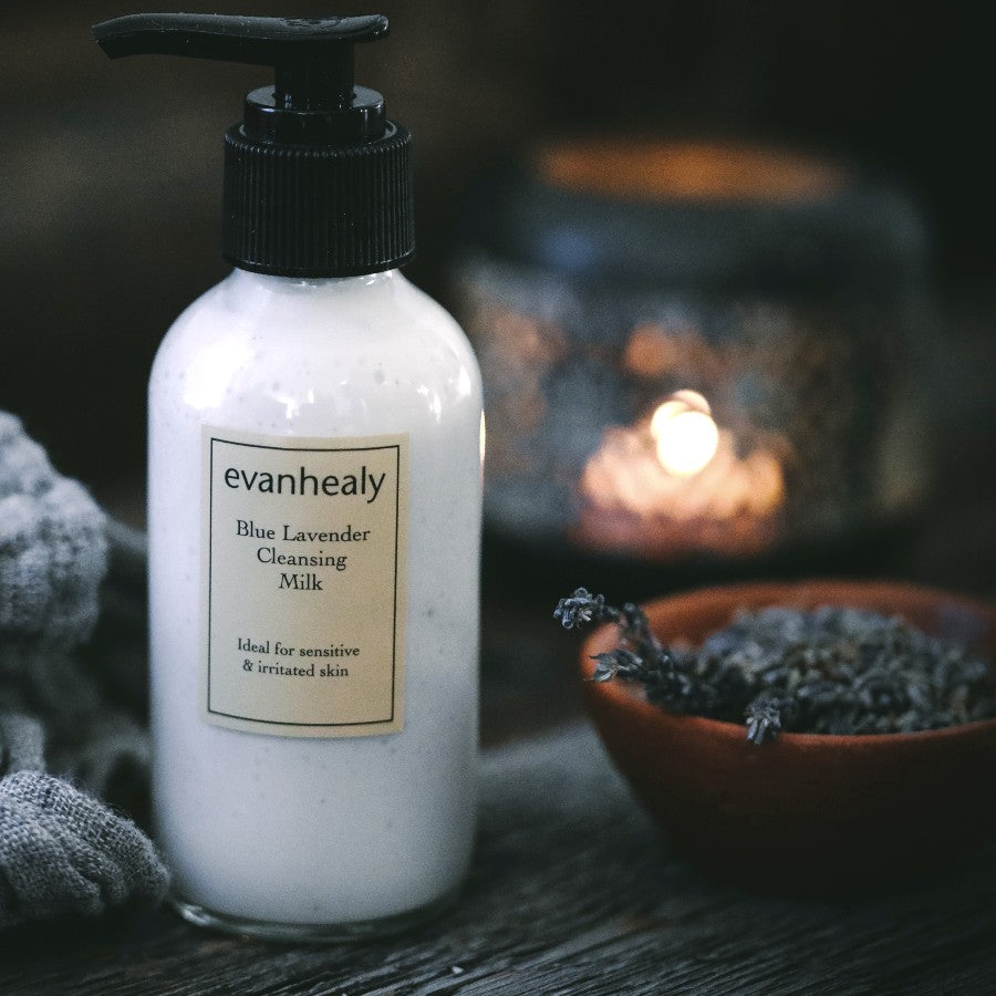 blue lavender milk cleanser for sensitive skin