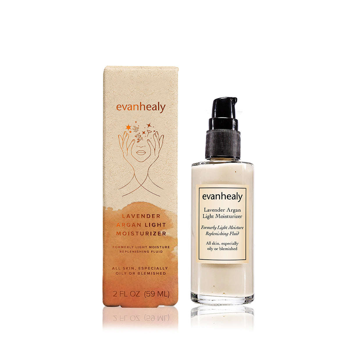 lavender argan light moisturizer cream with orange product box