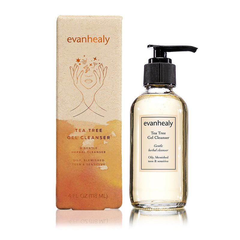 evanhealy tea tree cleansing gel product with box