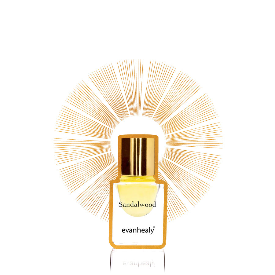 evanhealy sustainable sandalwood essential oil perfume fragrance gilded graphic