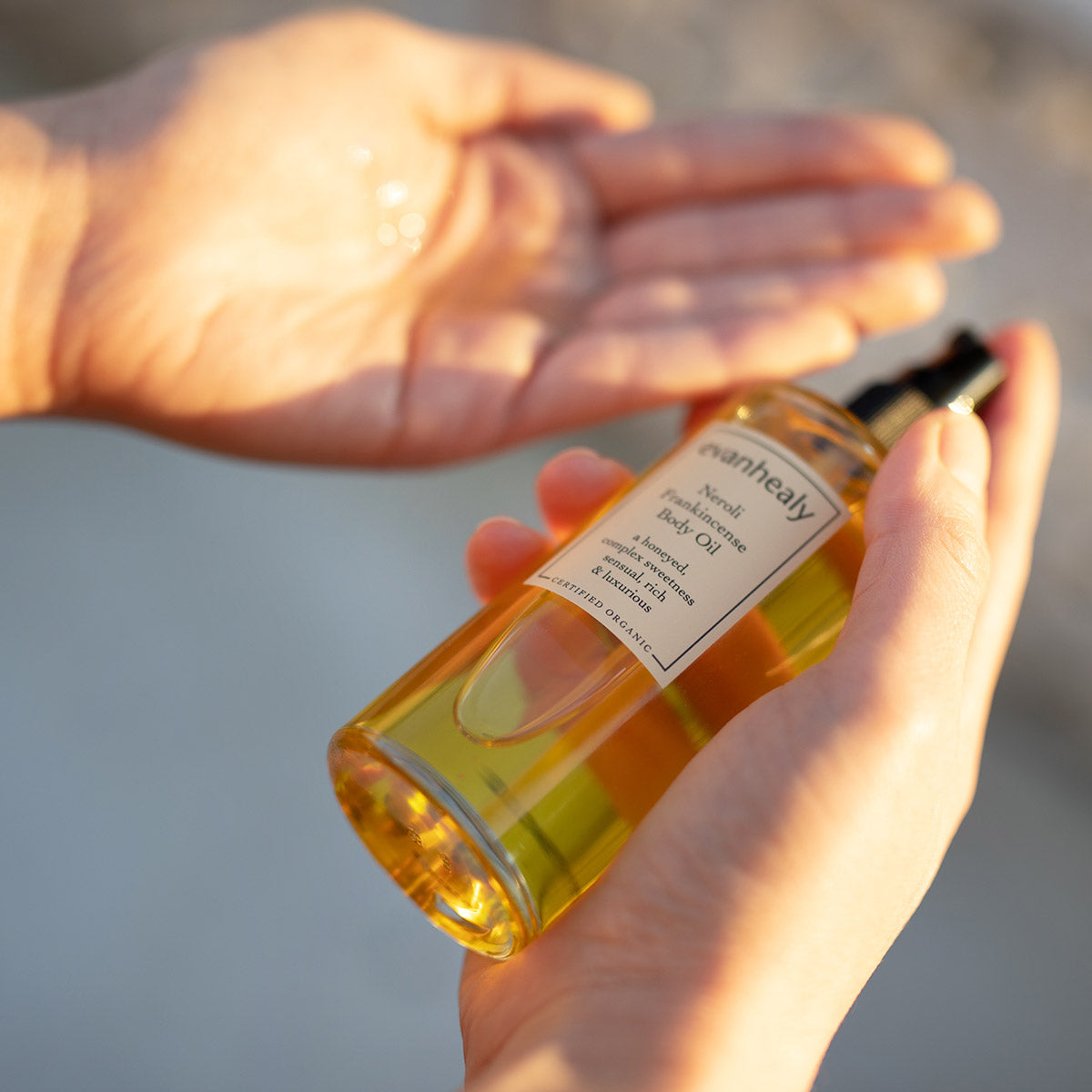 Neroli Frankincense Body Oil Organic Moisturizer | evanhealy