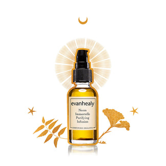 evanhealy neem immortelle purifying infusion oil serum gilded graphic