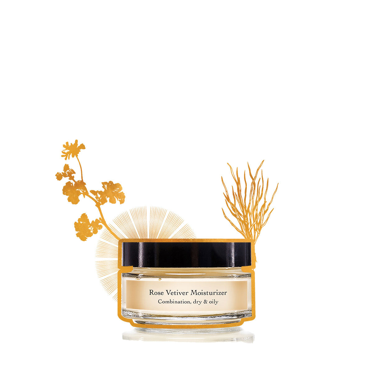evanhealy rose vetiver moisturizer facial cream gilded graphic