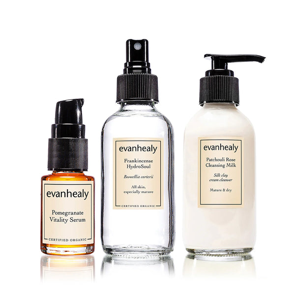 Revitalizing Daily Trio Skincare for Mature Dry Skin | evanhealy