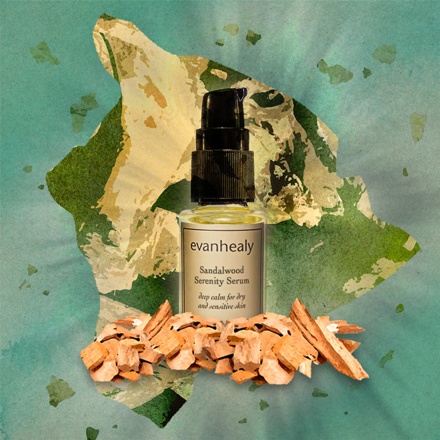 sandalwood serenity serum with sustainable sourcing from hawaii