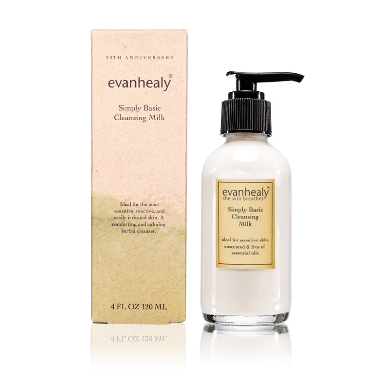 evanhealy simply basic cleansing milk facial cleanser with box