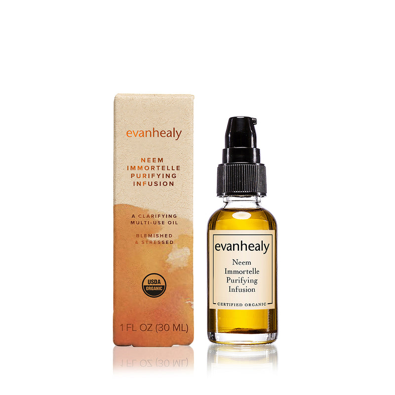 neem immortelle purifying infusion facial oil cleanser with box